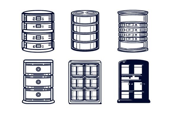 Database Icon Set: Organizing the Digital World Visually