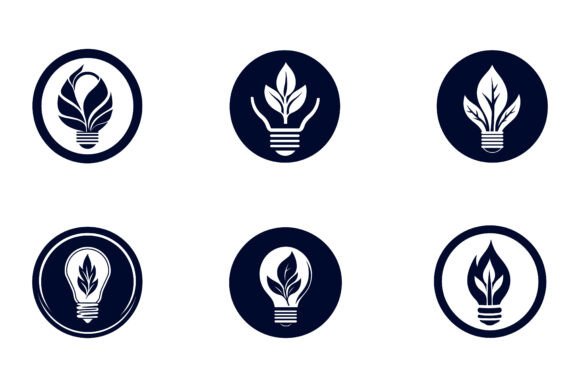 Evaluating the Set Light Bulb with Leaf Illustration: A Resource for Modern Design Projects