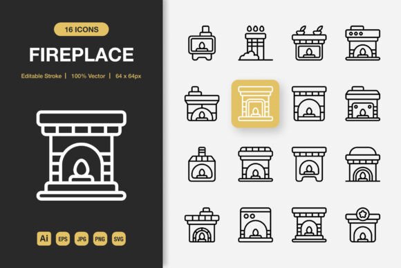 Fireplace Outline Icons: The Versatile Toolkit for Modern Projects