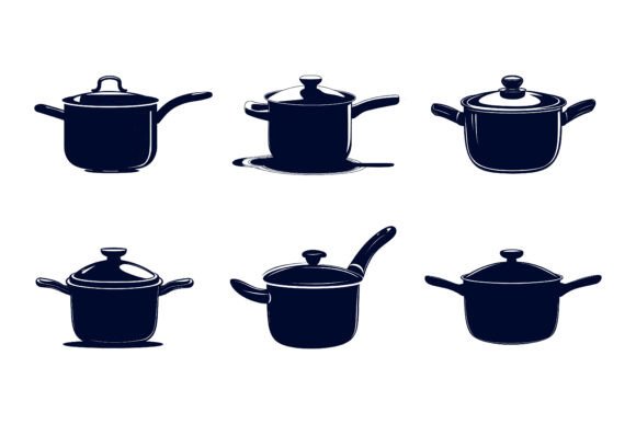Frying Hot Saucepan: Premium AI EPS Illustration Set