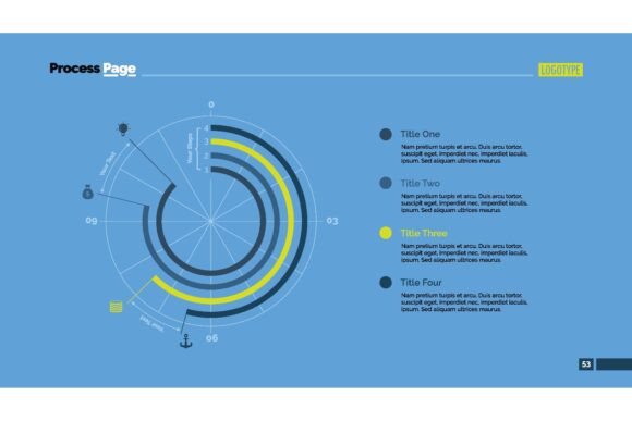 Master Data Stories with Four Steps Doughnut Chart Template