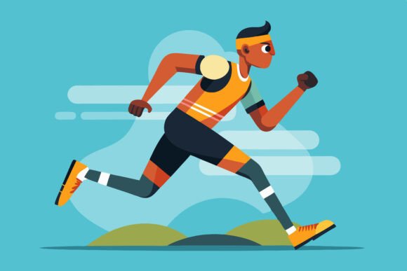 Summer Sport Competition Field Running: A Dynamic Display Font